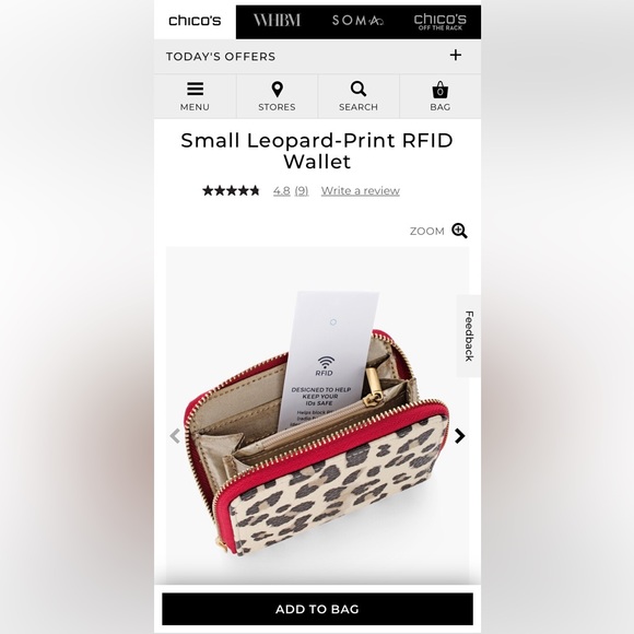 Chico’s small Animal printed wallet - Picture 4 of 5